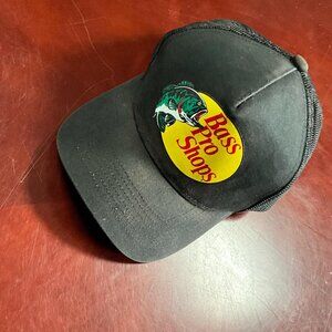 Mens Bass Pro ShopsBlack Fishing Outdoor Mesh Trucker Hat (OSFM)